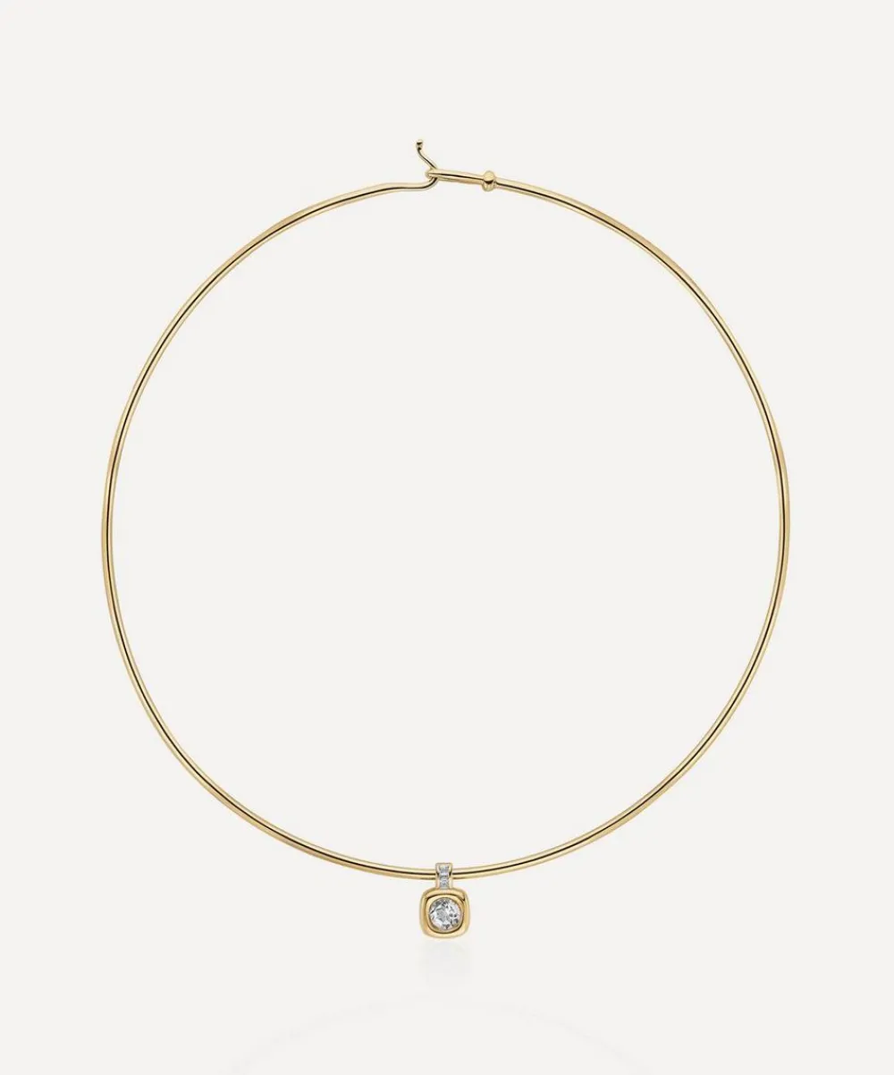 Laura Vann Necklaces^Gold-Plated Gaia Torque Choker Necklace