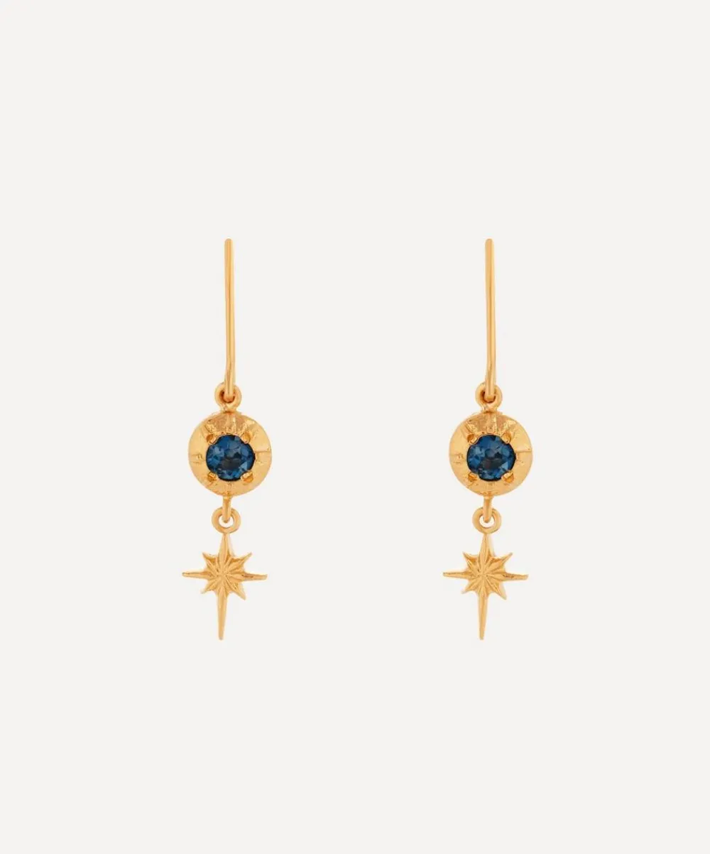 Alex Monroe Earrings^Gold-Plated Guiding Star London Blue Topaz Drop Earrings