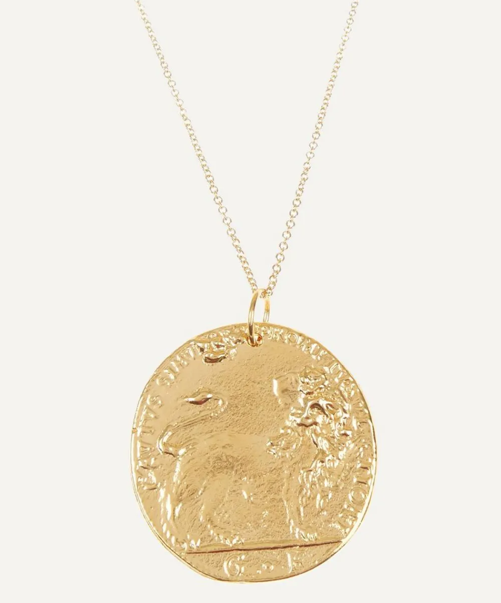 Alighieri Necklaces^Gold-Plated Il Leone Medallion Necklace
