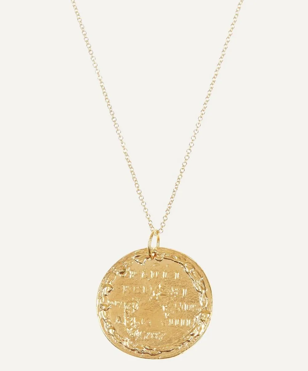 Alighieri Necklaces^Gold-Plated Il Leone Medallion Necklace