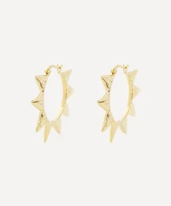 Anna + Nina Earrings^Gold-Plated Large Soleil Hoop Earrings