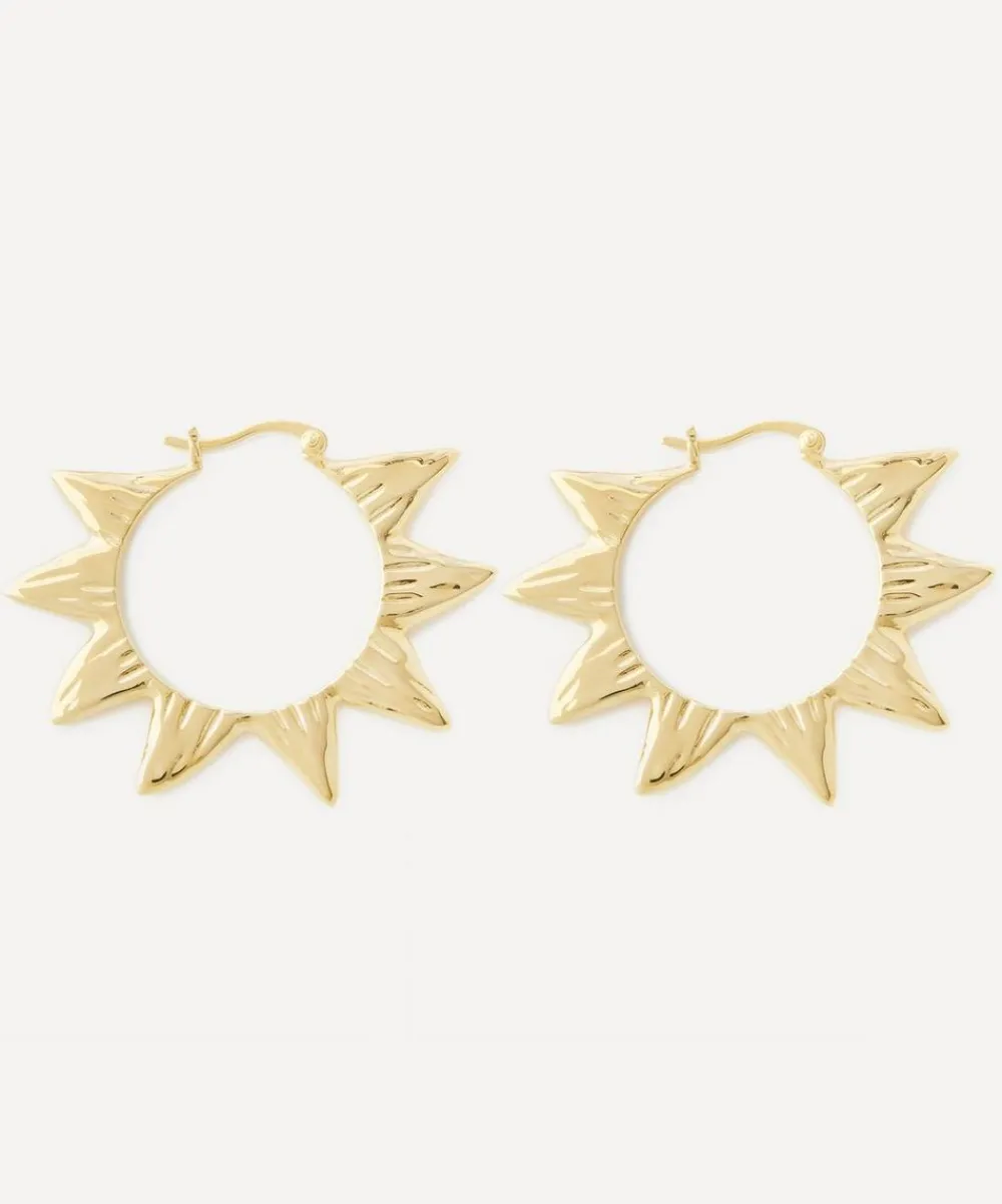 Anna + Nina Earrings^Gold-Plated Large Soleil Hoop Earrings