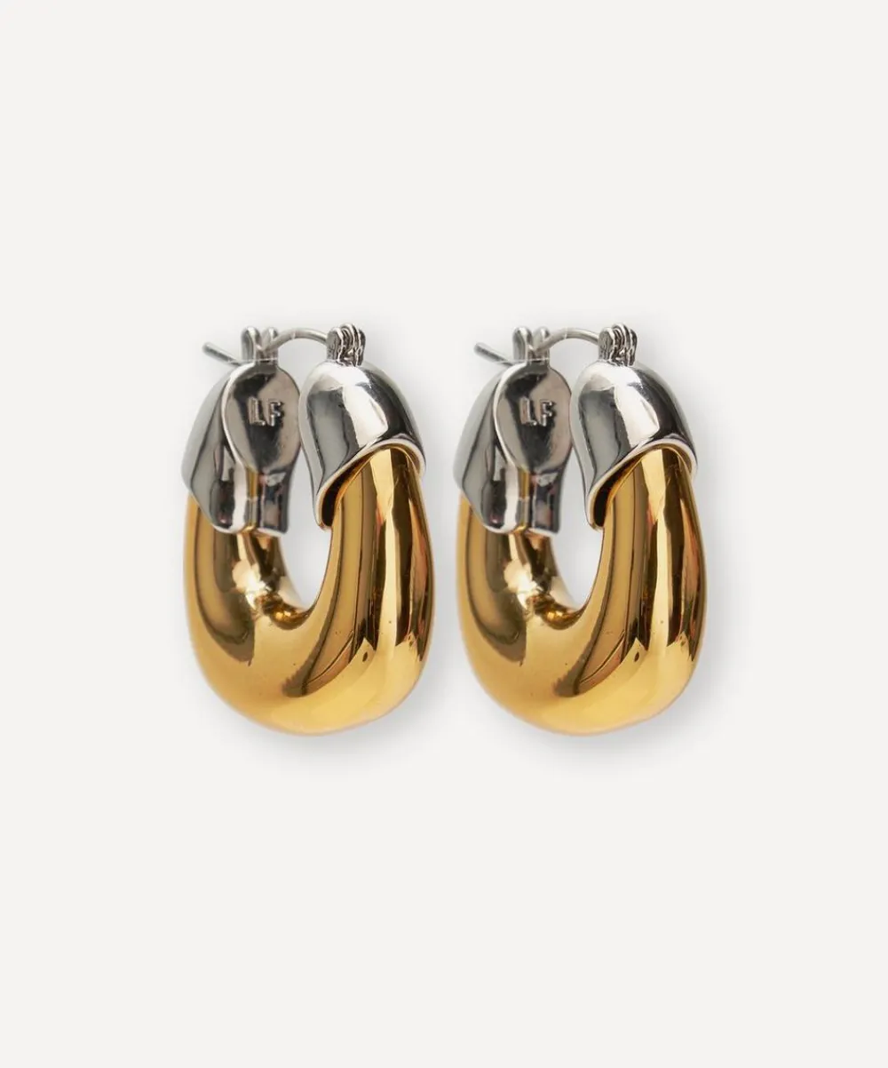 Lizzie Fortunato Earrings^Gold-Plated Mixed Metal Organic Hoops