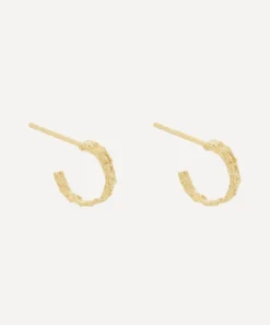Alex Monroe Earrings^Gold-Plated Nest Structure Mini Hoop Earrings