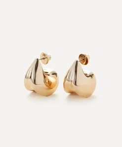 JENNY BIRD Earrings|Earrings^Gold-Plated Nouveaux Puff Hoop Earrings
