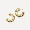 Lizzie Fortunato Earrings^Gold-Plated Organic Hoop Earrings
