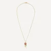 Anna + Nina Charms & Pendants^Gold-Plated Roses Are Red Charm Necklace