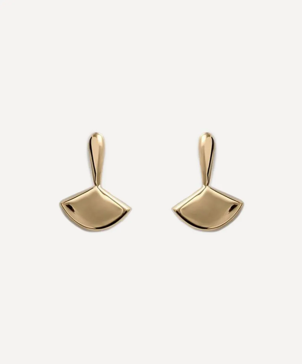 Annika Inez Earrings^Gold-Plated Small Fan Drop Earrings
