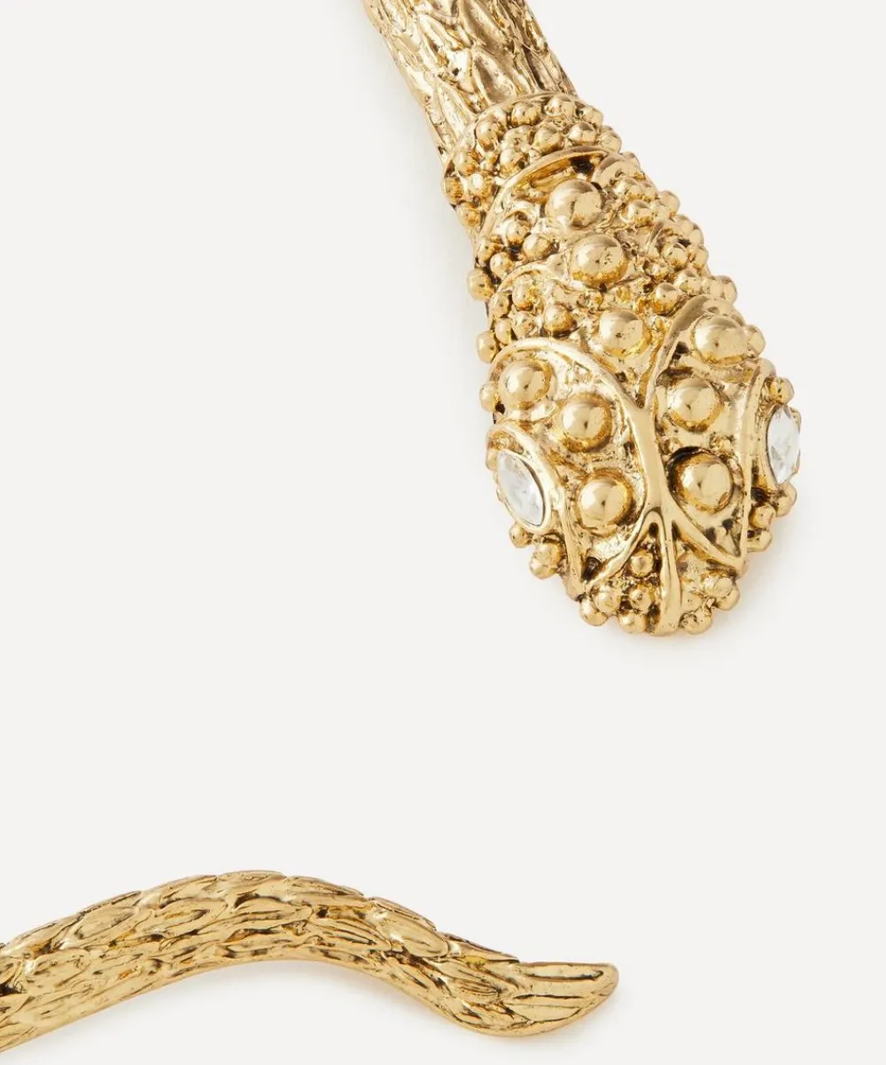 Kenneth Jay Lane Necklaces^Gold-Plated Snake Spring Collar Necklace