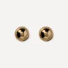 Annika Inez Earrings^Gold-Plated Sterling Silver Small Hemisphere Earrings