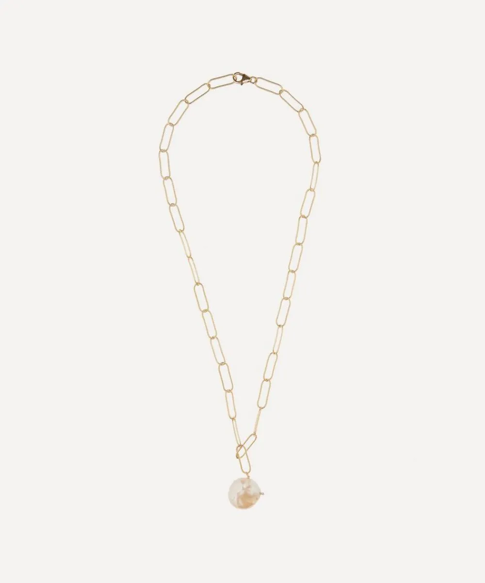 Alighieri Necklaces^Gold-Plated The Water Bearer Baroque Pearl Pendant Necklace