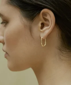 Otiumberg Earrings^Gold-Plated Vermeil Silver Staple Hoop Earring