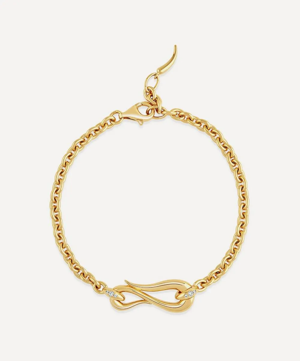 Dinny Hall Bracelets^Gold-Plated Vermeil Silver Toro Lasso Diamond Bracelet