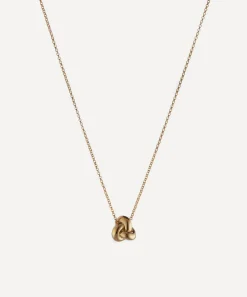 Otiumberg Necklaces^Gold-Plated Vermeil Silver Knot Pendant Necklace