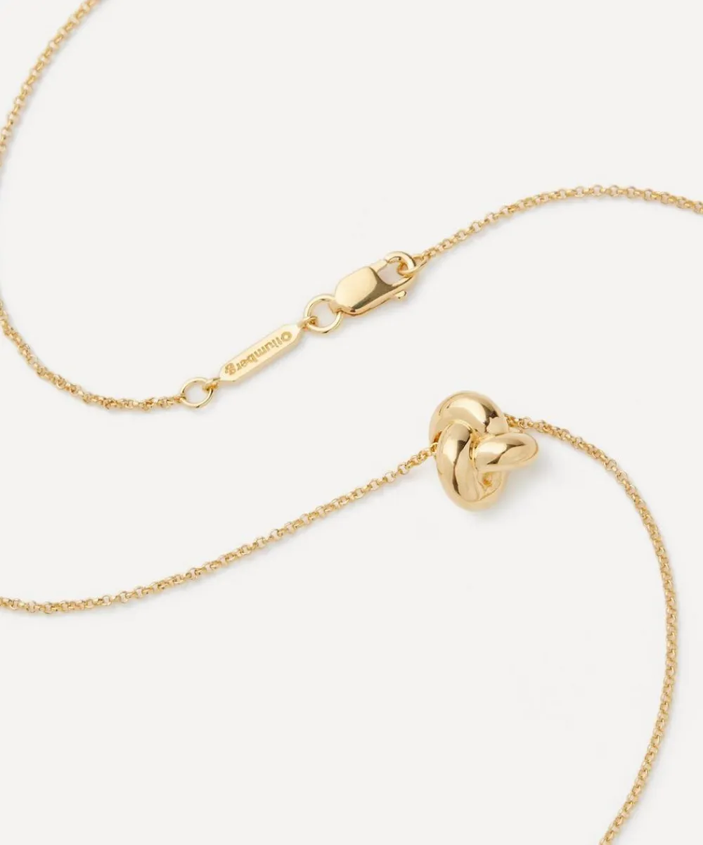Otiumberg Necklaces^Gold-Plated Vermeil Silver Knot Pendant Necklace