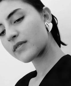 Annika Inez Earrings^Gold-Plated Voluptuous Heart Post Earrings