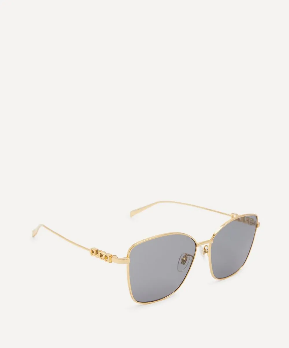Gucci Sunglasses & Glasses^Gold-Tone Cat-Eye Sunglasses