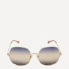 Chloé Sunglasses & Glasses^Gold-Tone Square Sunglasses