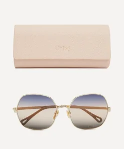 Chloé Sunglasses & Glasses^Gold-Tone Square Sunglasses