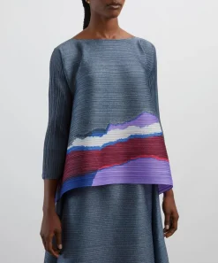 Pleats Please Issey Miyake Tops^GRAINY COLOURS Pleated Top