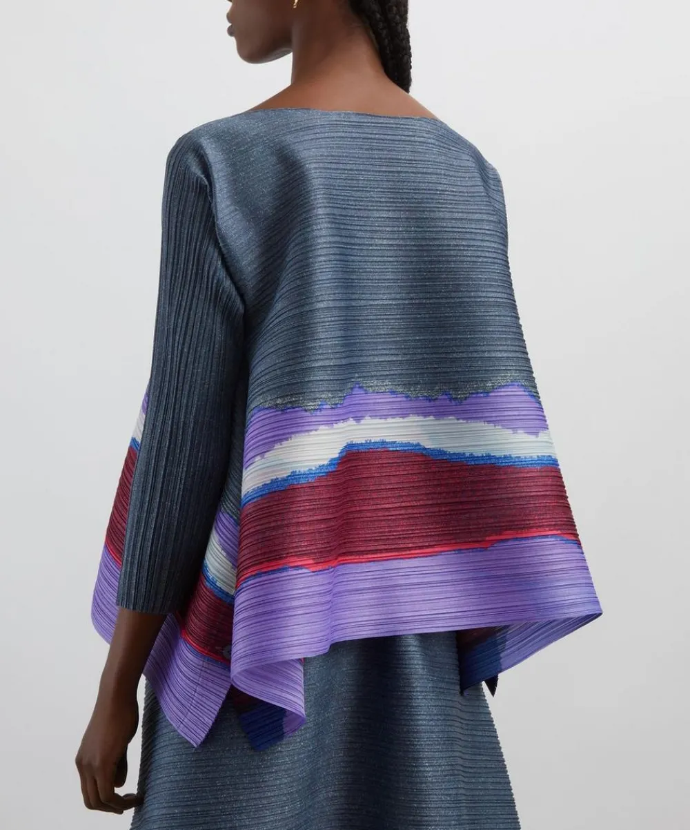 Pleats Please Issey Miyake Tops^GRAINY COLOURS Pleated Top