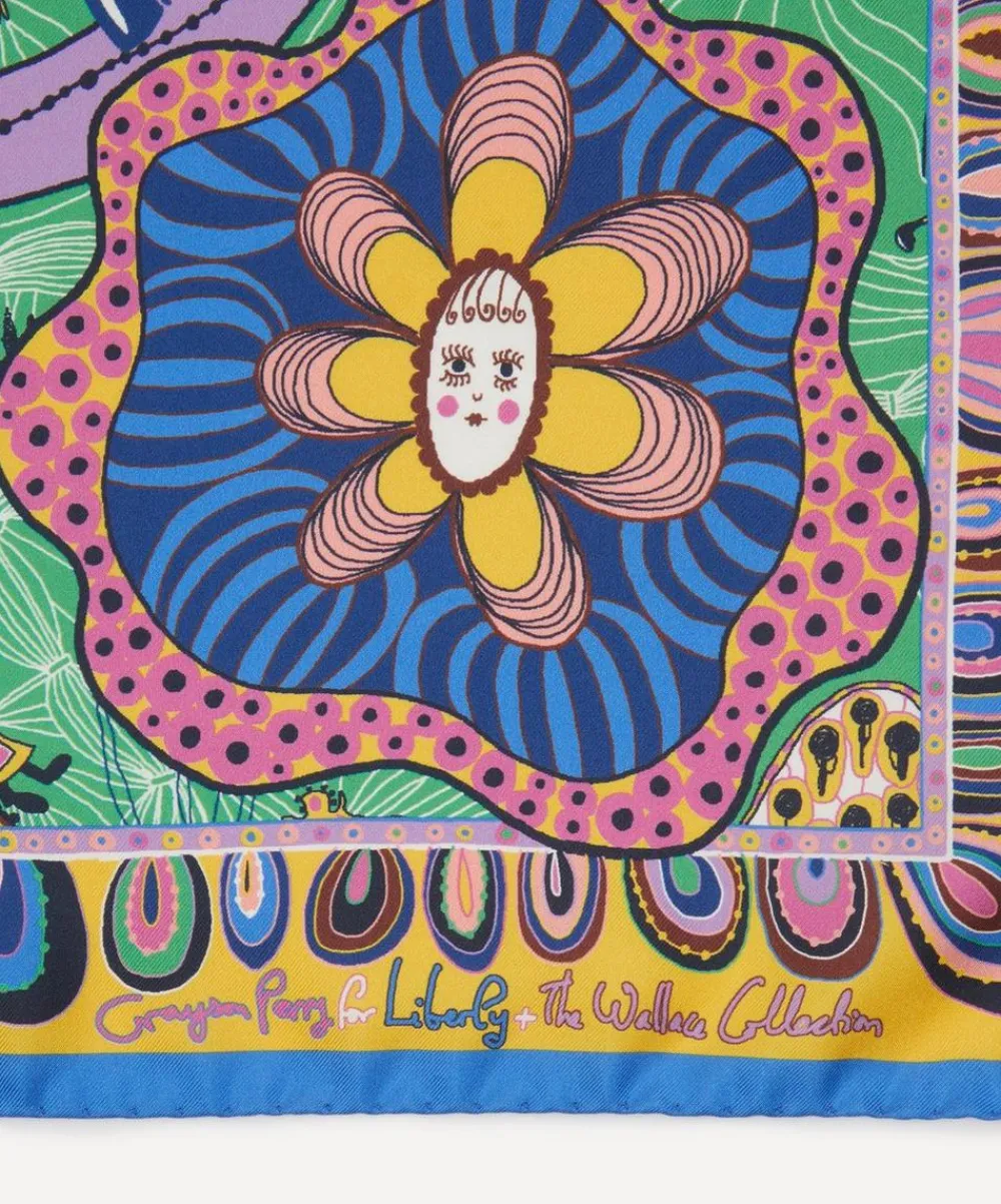 Liberty Scarves^Grayson Perry for Shirley Smith 45x45 Silk Scarf