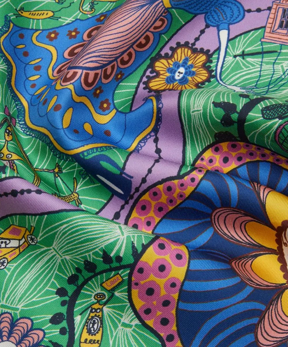 Liberty Scarves^Grayson Perry for Shirley Smith 45x45 Silk Scarf