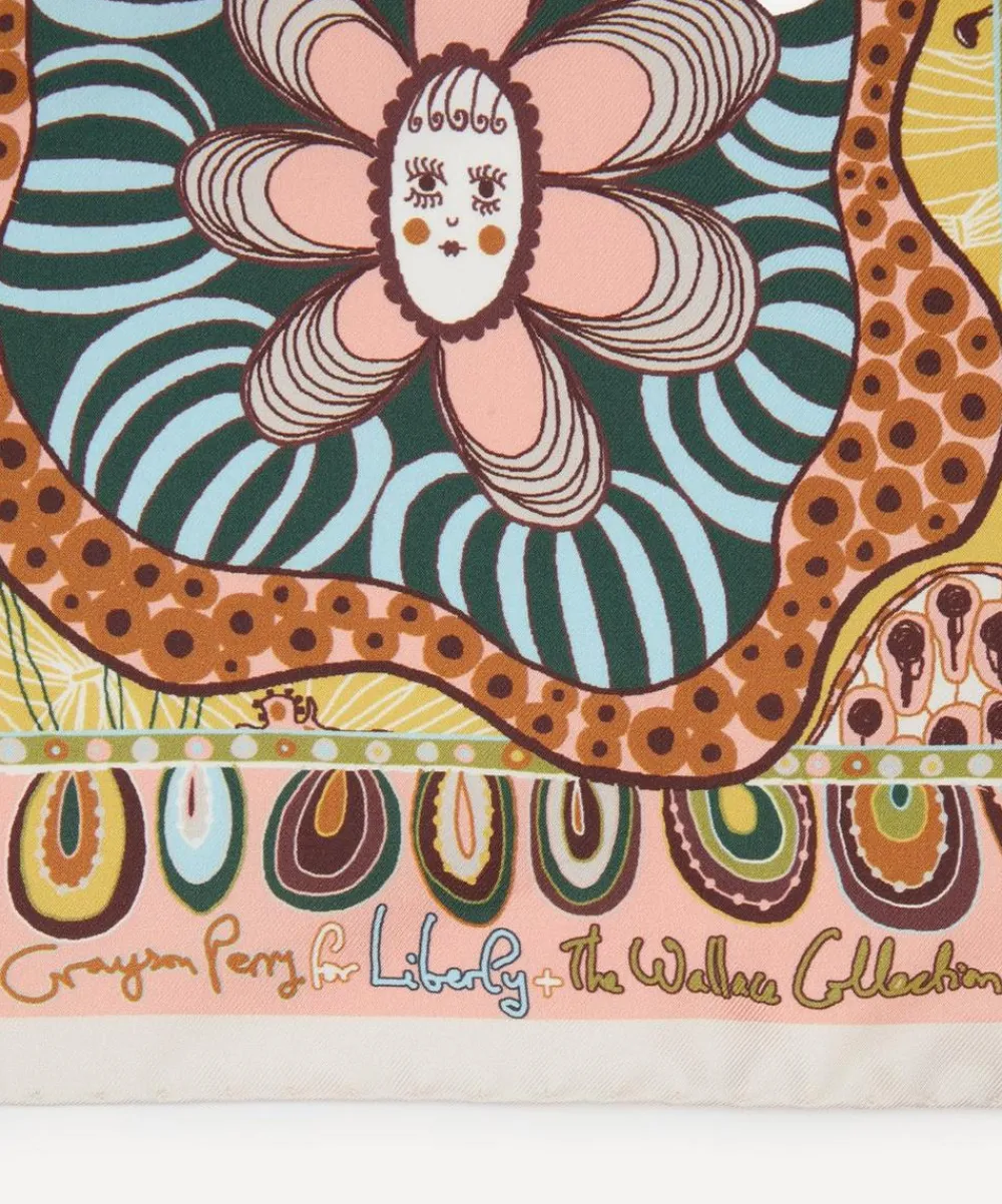 Liberty Scarves^Grayson Perry for Shirley Smith 45x45 Silk Scarf