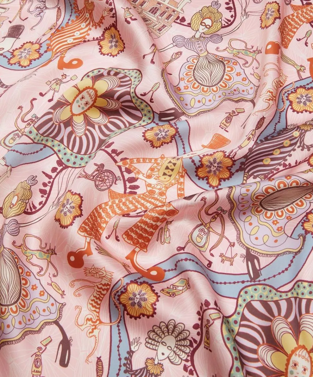 Liberty Fabrics Silk Satin^Grayson Perry for Liberty Shirley Smith II Silk Satin