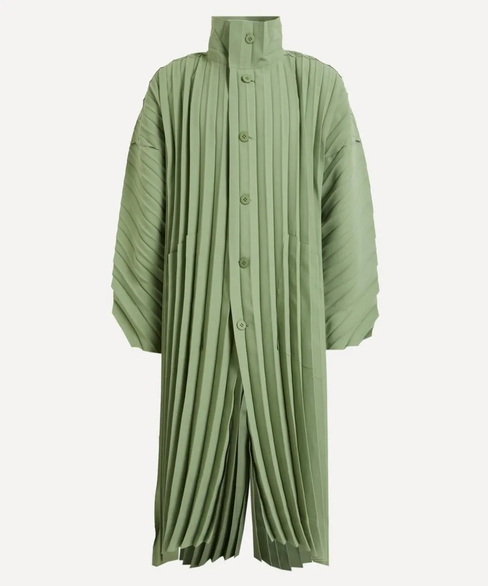 HOMME PLISSÉ ISSEY MIYAKE Coats & Jackets^Green EDGE COAT LIGHT