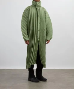 HOMME PLISSÉ ISSEY MIYAKE Coats & Jackets^Green EDGE COAT LIGHT