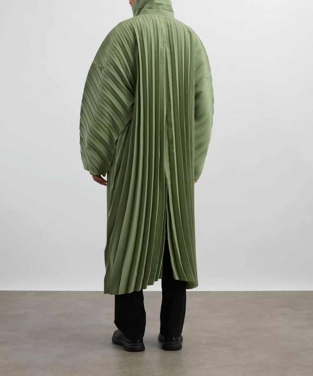 HOMME PLISSÉ ISSEY MIYAKE Coats & Jackets^Green EDGE COAT LIGHT