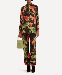 FARM Rio Trousers & Shorts^Green Painted Toucans Trousers