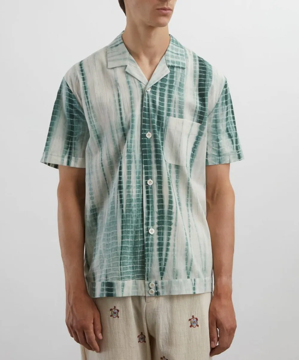 SMR Days Shirts^Green Tie-Dye Paraiso Cotton Shirt