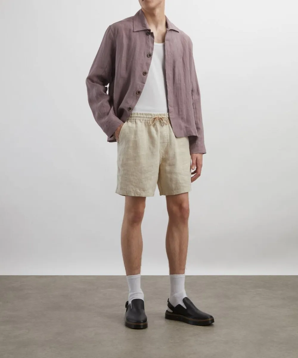 NN07 Shorts^Gregor Casual Drawstring Linen Shorts