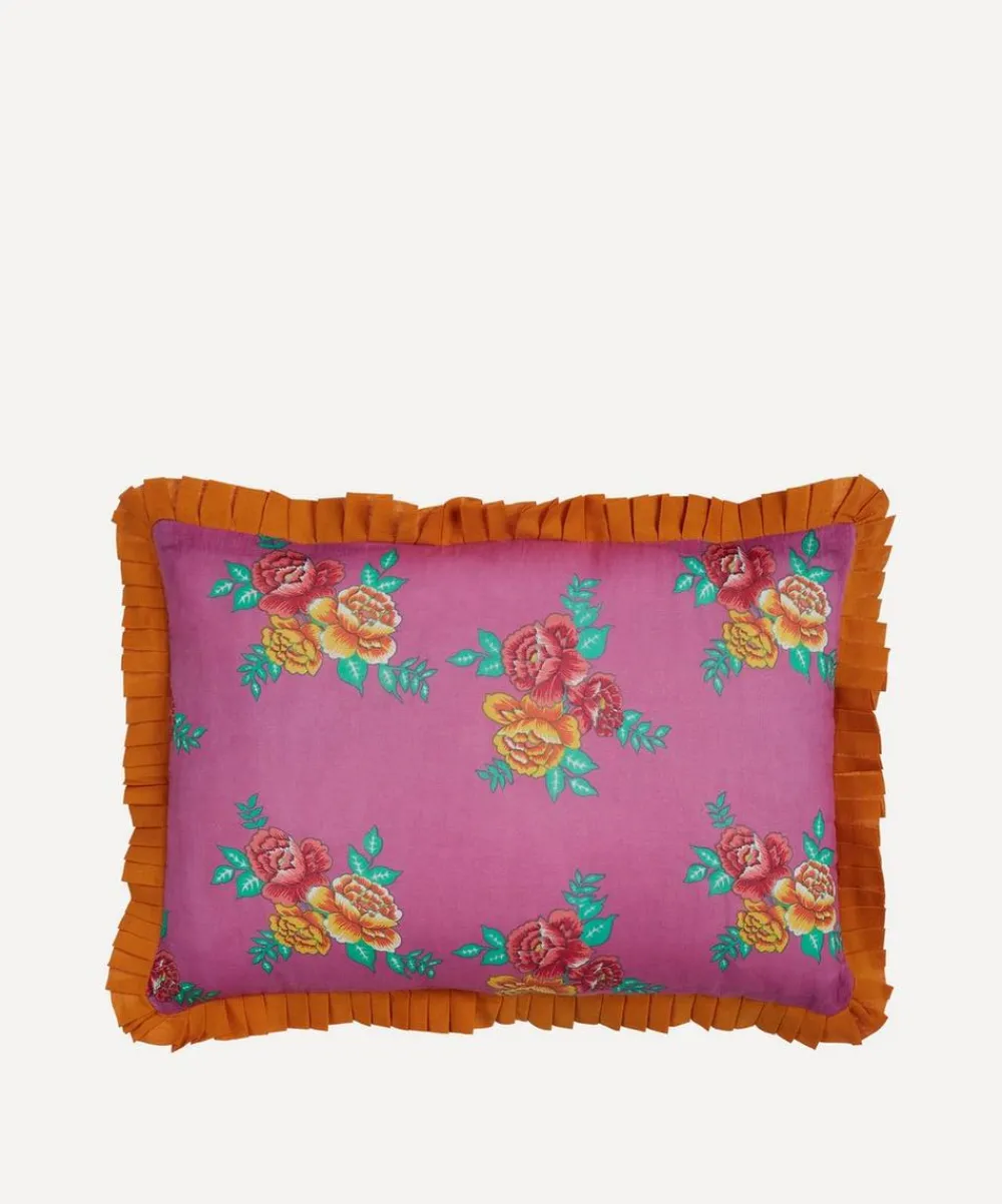 Lisa Corti Cushions^Gulab Flower Rectangular Cushion