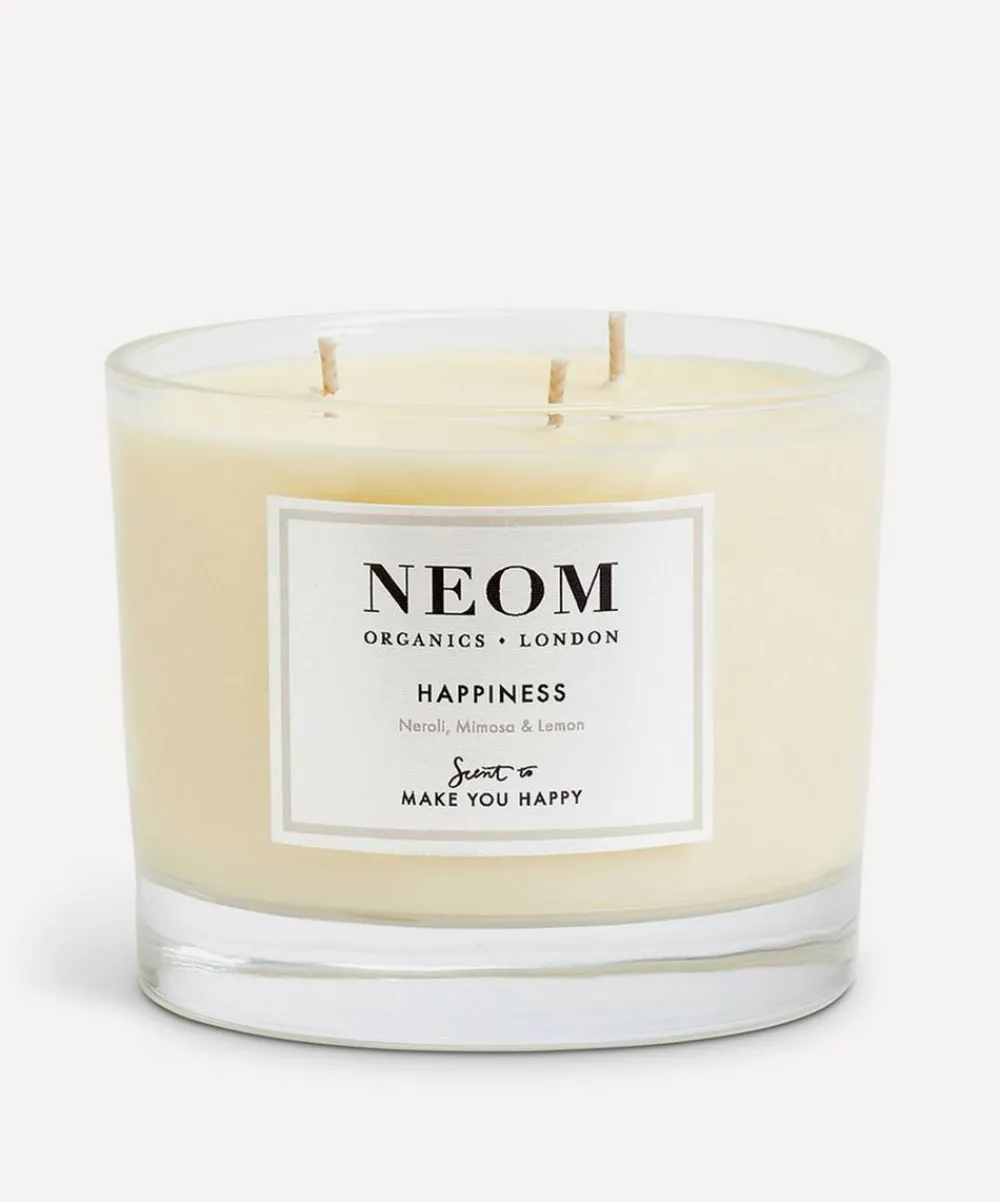 NEOM Wellbeing London Candles & Candle Holders|Wellness^Happiness Three-Wick Scented Candle 420g