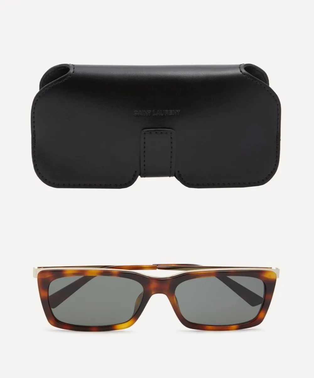 Saint Laurent Sunglasses & Glasses^Havana Square Combination Sunglasses