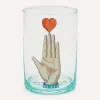 Marin Montagut Glass & Drinksware^Heart on Hand Glass