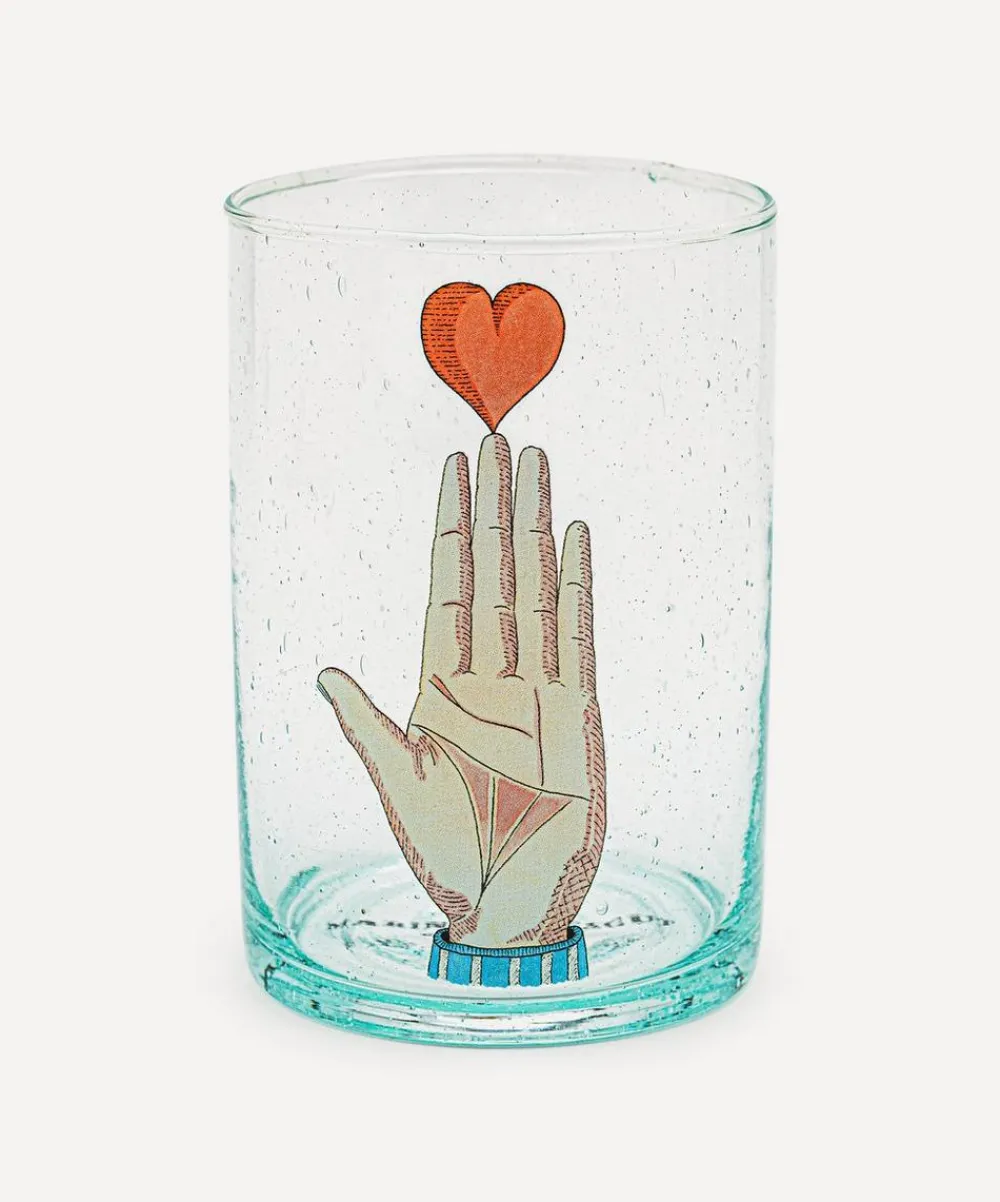 Marin Montagut Glass & Drinksware^Heart on Hand Glass