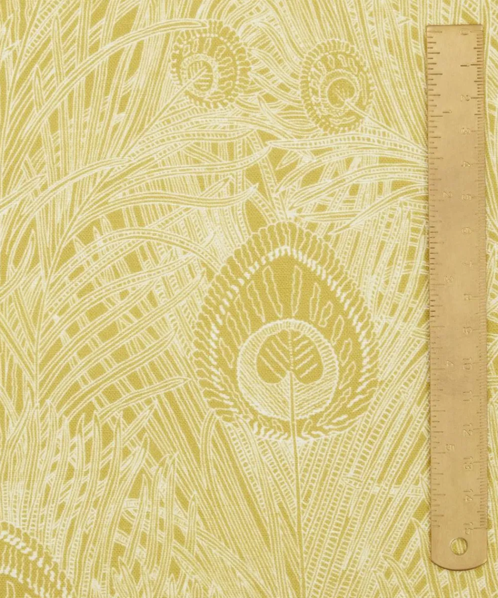 Liberty Interiors Furnishing Fabrics^Hebe Marlowe Linen in Lichen Chartreuse
