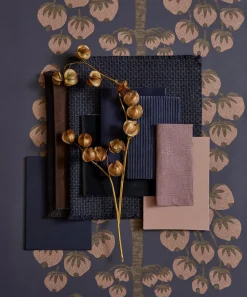 Liberty Interiors Furnishing Fabrics^Heligan in Brinjal
