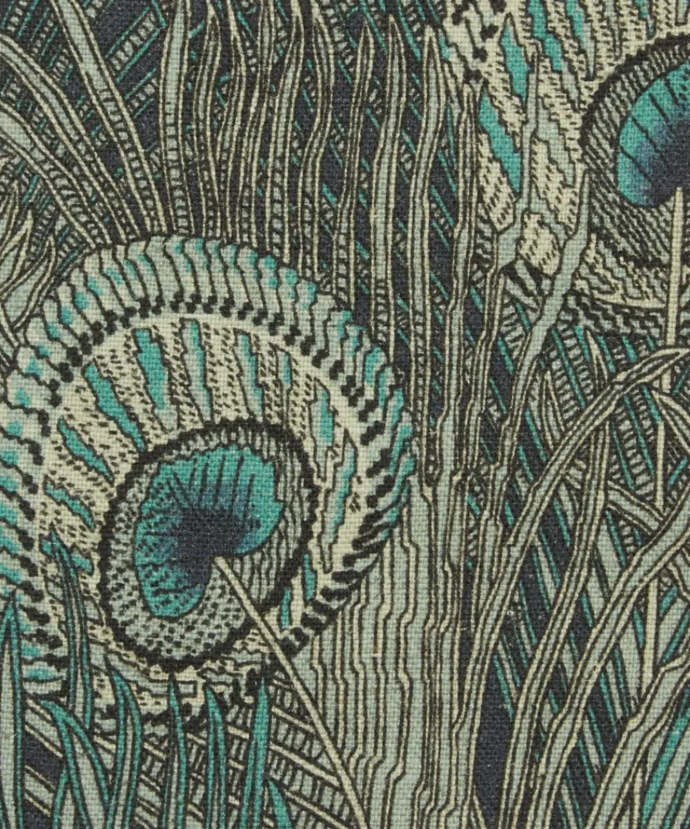 Liberty Interiors Furnishing Fabrics^Hera Feather Ladbroke Linen in Jade