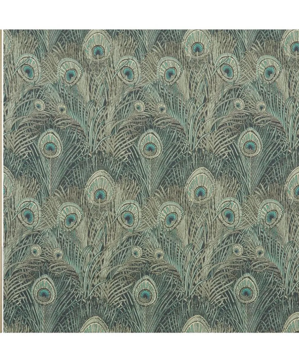 Liberty Interiors Furnishing Fabrics^Hera Feather Ladbroke Linen in Jade