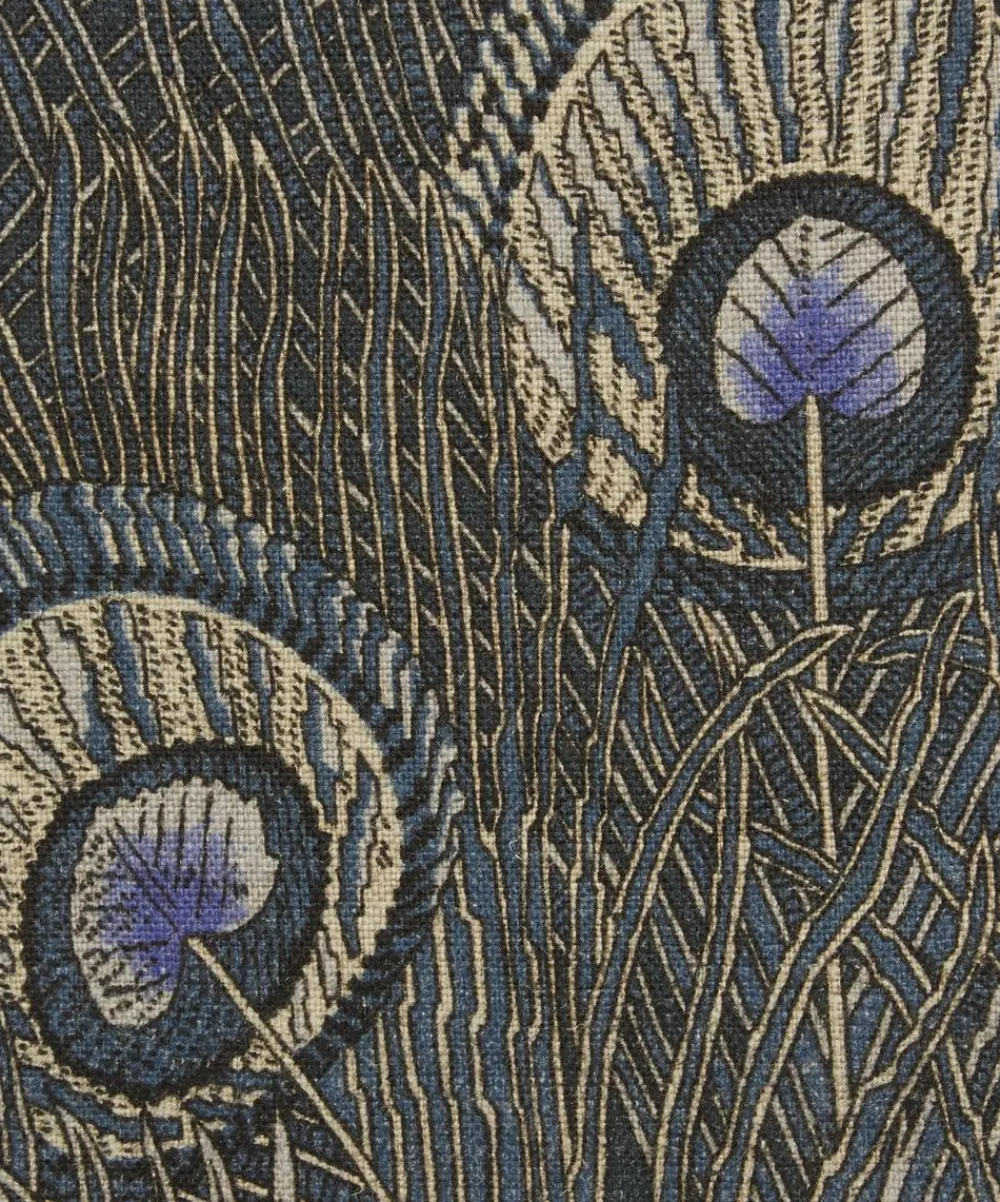 Liberty Interiors Furnishing Fabrics^Hera Feather Ladbroke Linen in Lapis