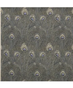 Liberty Interiors Furnishing Fabrics^Hera Feather Ladbroke Linen in Lapis