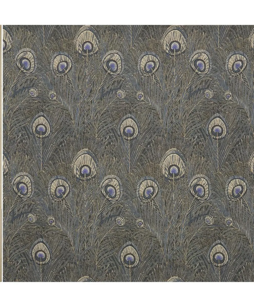 Liberty Interiors Furnishing Fabrics^Hera Feather Ladbroke Linen in Lapis