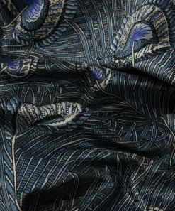 Liberty Interiors Furnishing Fabrics^Hera Feather Vintage Velvet in Lapis