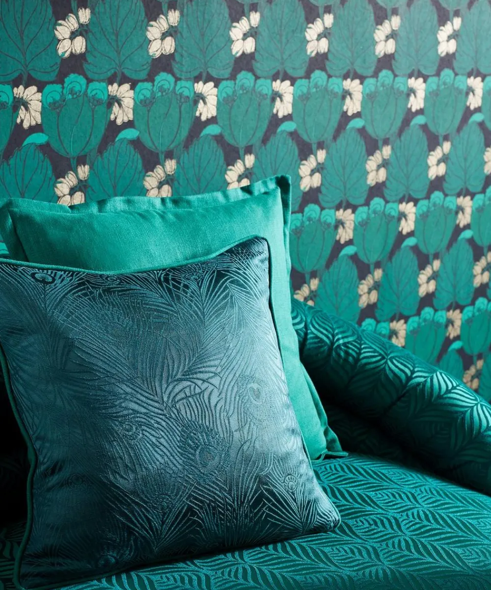 Liberty Interiors Furnishing Fabrics^Hera Plume Dyed Jacquard in Scarab