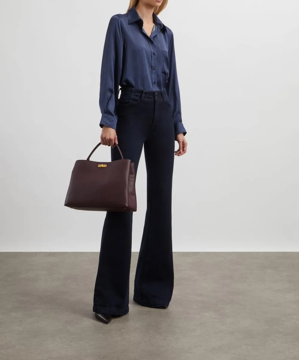 Liberty Tops^Hera Silhouette Silk Satin Relaxed Shirt